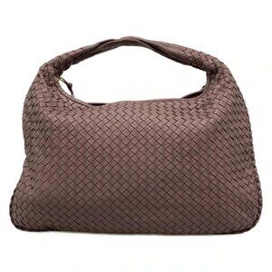 Auth BOTTEGA VENETA Medium Veneta bag 115654 Brown Leather Handbag